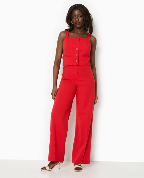 Combinaison avec effet gilet de barman rouge - Pimkie