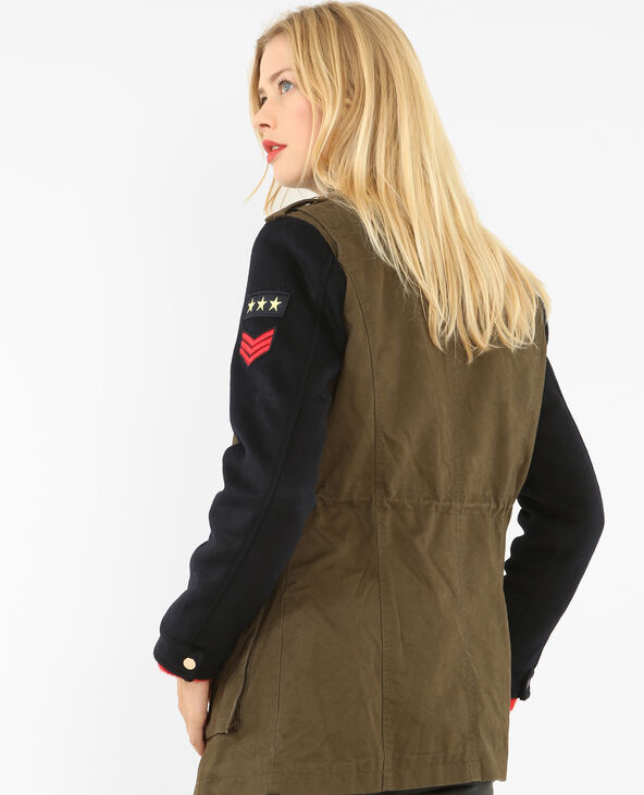 Parka army bi matière vert kaki - Pimkie