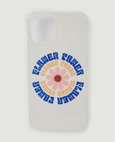Coque iPhone Flower Power blanc - Pimkie