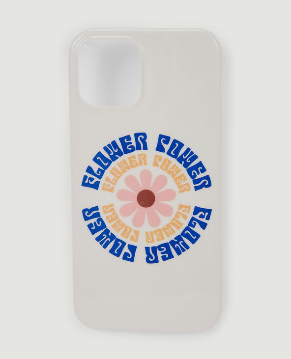 Coque iPhone Flower Power blanc - Pimkie