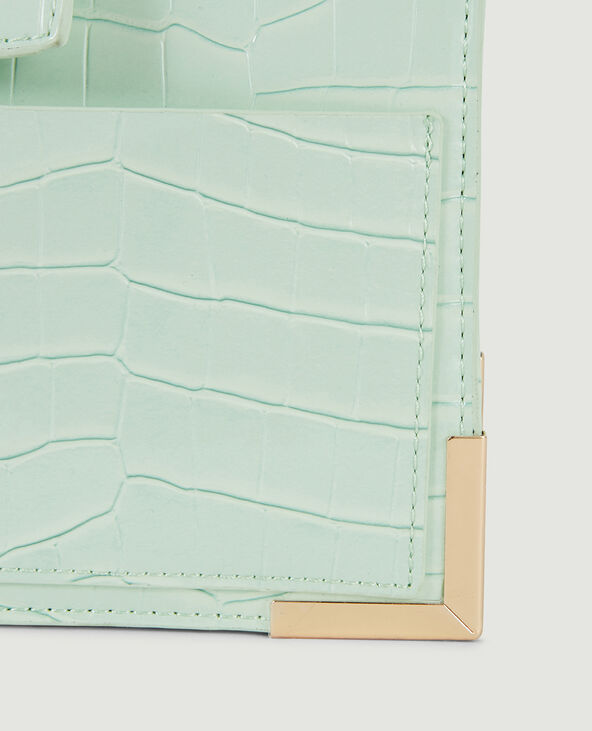 Sac boxy effet croco bleu clair - Pimkie