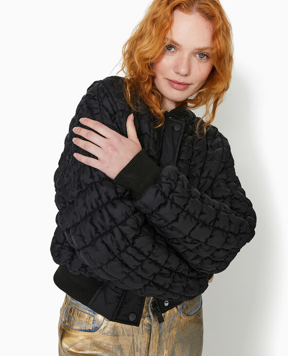 Blouson matelassé forme bombers noir - Pimkie