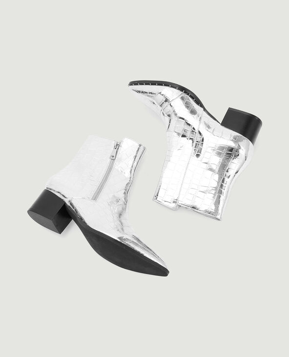 Boots santiags effet croco avec clous argenté - Pimkie
