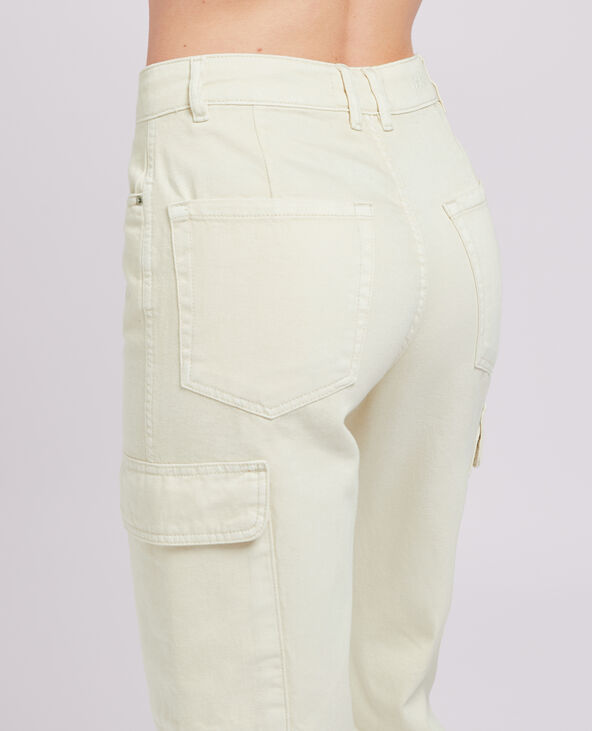 Jean cargo droit beige - Pimkie