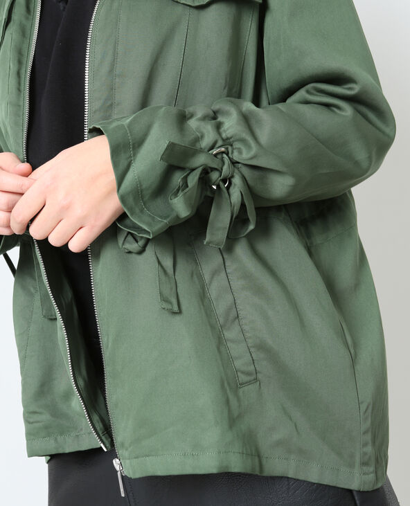 Veste fluide à poches vert foncé - Pimkie