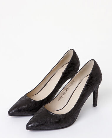 Escarpins effet python noir - Pimkie