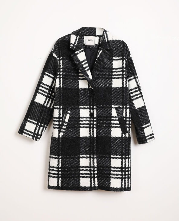 Manteau à carreaux écru - Pimkie