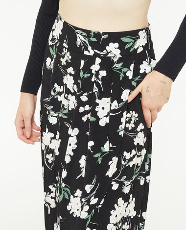 Jupe midi effet porte-feuille noir - Pimkie