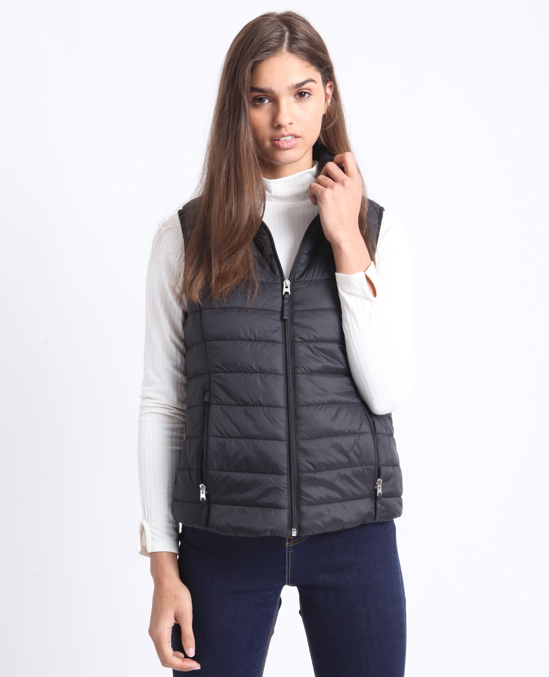 Doudoune sans manches noir - 280209899A08 | Pimkie