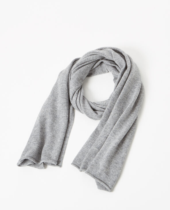 Echarpe 100% cachemire gris chiné - Pimkie