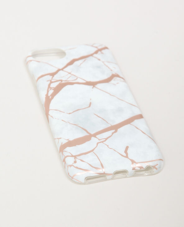 Coque marbrée blanc - Pimkie