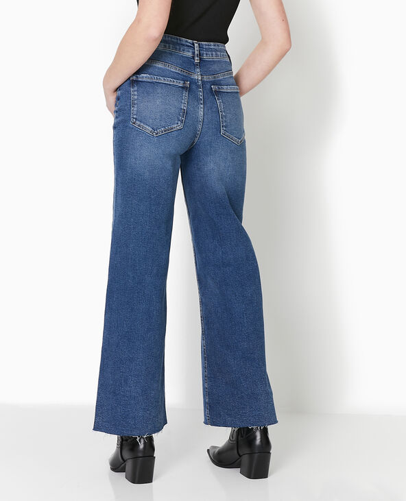Jean wide taille haute stretch bleu - Pimkie