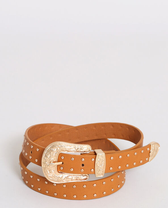Ceinture cloutée beige - Pimkie