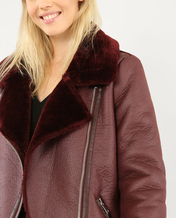 Blouson simili peau violet - Pimkie