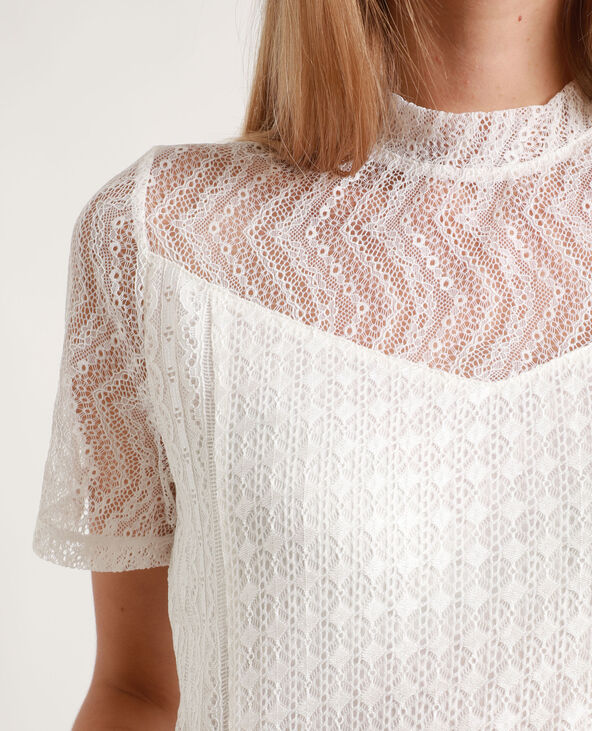 Top en dentelle blanc - Pimkie