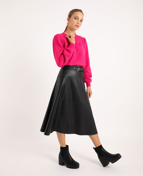 Jupe midi deals simili cuir
