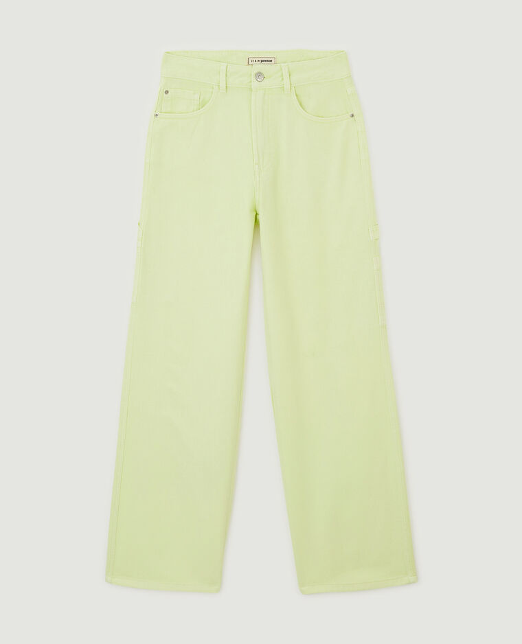 Jean cargo large jaune fluo - Pimkie