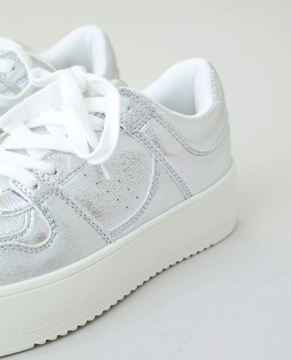 Baskets plateforme argenté - Pimkie