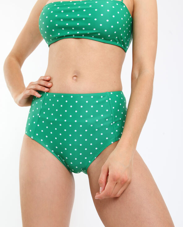 Bas de bikini taille haute bleu turquoise - Pimkie