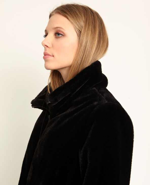 Blouson en fausse fourrure noir - Pimkie