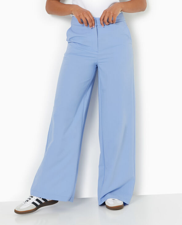 Pantalon large et droit taille regular bleu - Pimkie