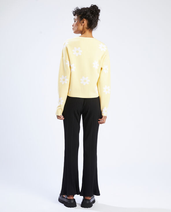 Gilet à fleurs jaune - Pimkie