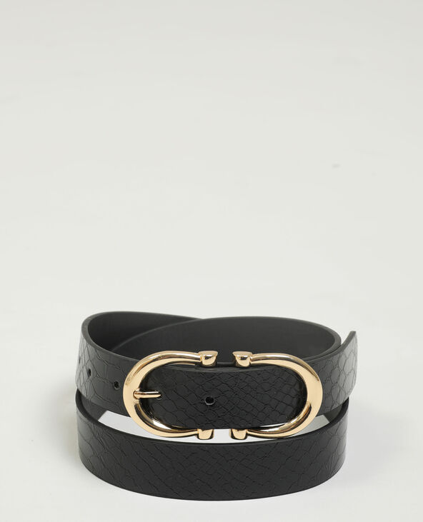 Ceinture en simili cuir avec double boucle
