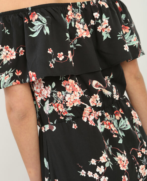 Combishort col bardot noir - Pimkie