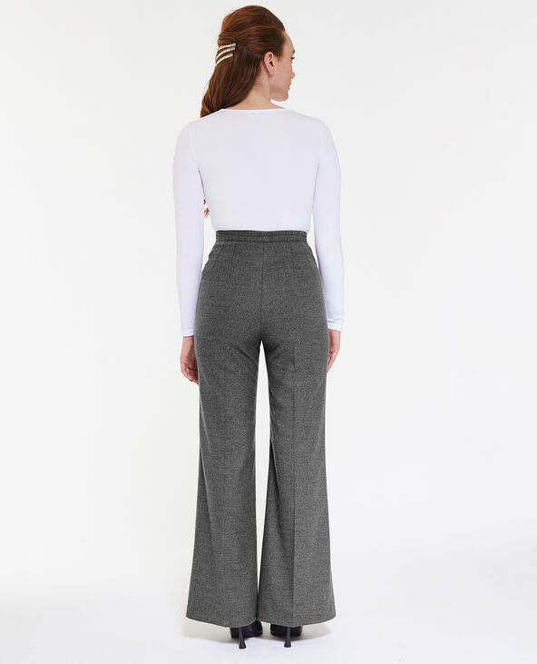 Pantalon flare taille extra haute gris clair - Pimkie