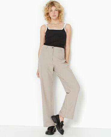 Pantalon droit top fluide femme