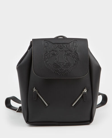 Sac à dos tête de tigre noir - Pimkie