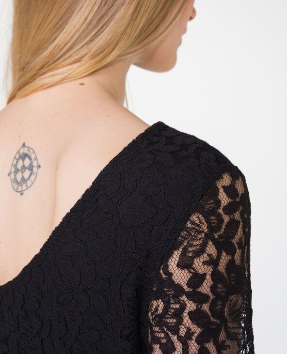 T-shirt en dentelle noir - Pimkie