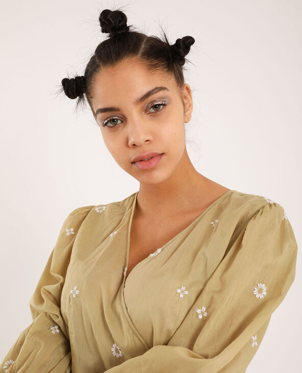 Blouse cache cœur taupe - Pimkie