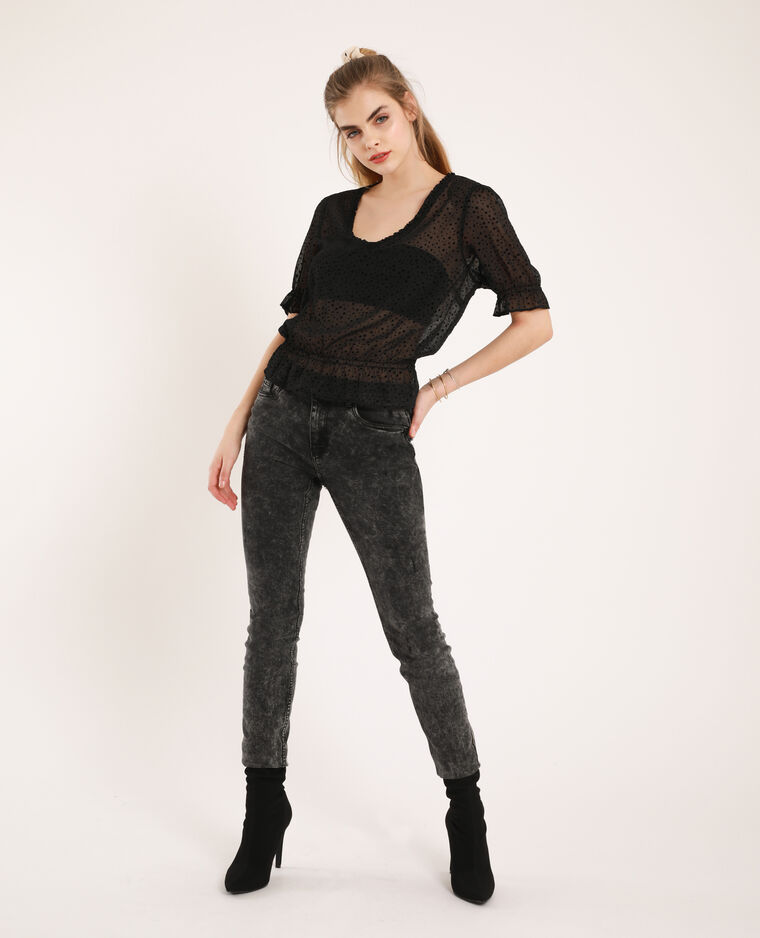 Chemisier transparent noir - 562075899D08 | Pimkie