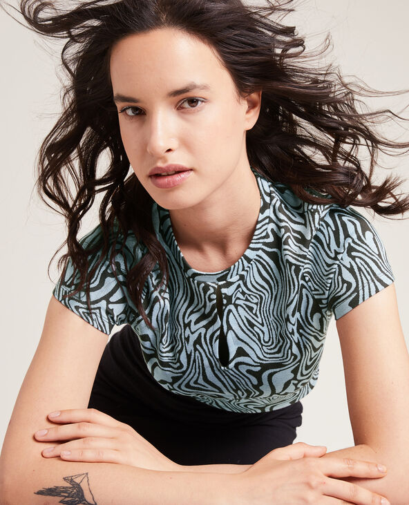 Top en maille bleu clair - Pimkie