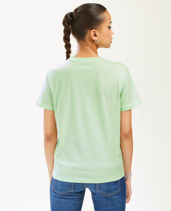 T-shirt basique col rond vert clair - Pimkie