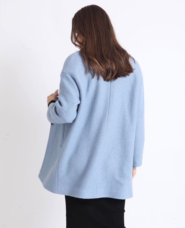 Manteau droit en laine