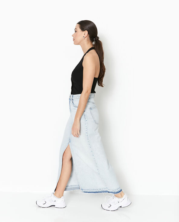 Jupe longue en jean bleu clair - Pimkie