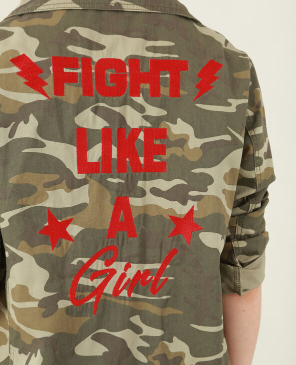 Veste army brodée vert kaki - Pimkie