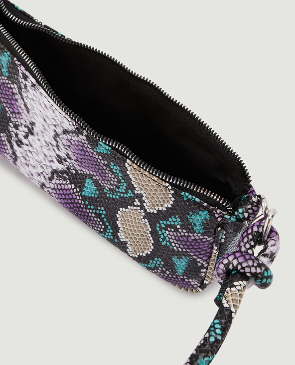 Sac baguette effet serpent violet - Pimkie