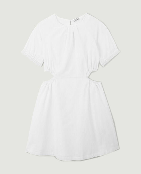 Robe courte avec découpes côtés blanc - Pimkie