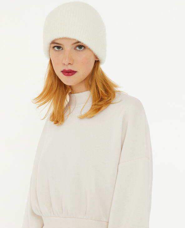 Sweat court avec col montant blanc - Pimkie