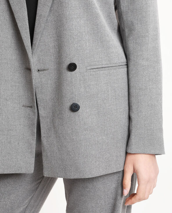 Blazer oversized gris chiné - Pimkie