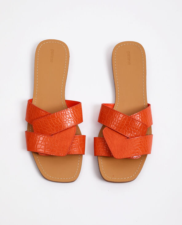 Sandales plates corail - Pimkie