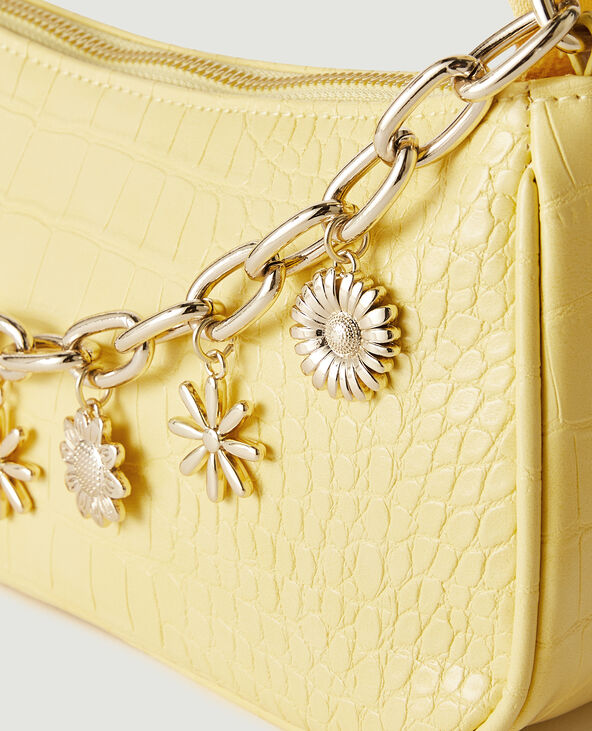 Sac baguette effet croco jaune - Pimkie
