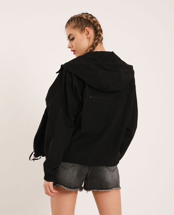 Coupe vent à capuche noir - Pimkie