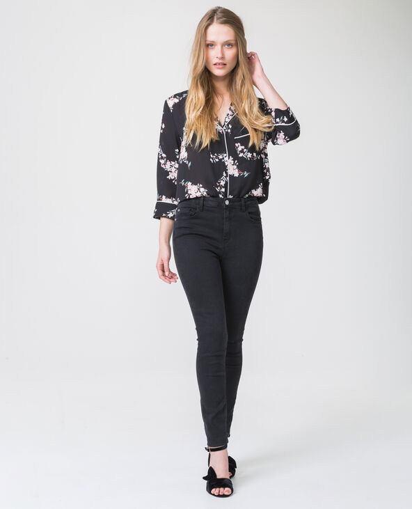 Chemise style pyjama noir - Pimkie