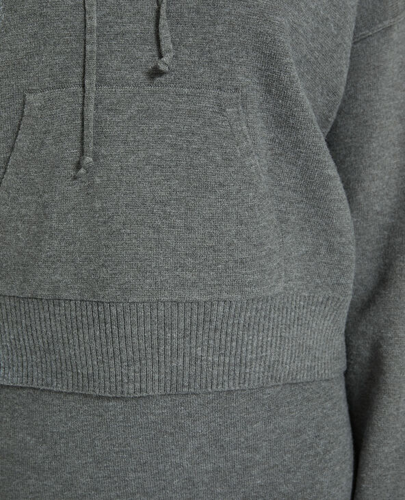 Sweat à capuche gris chiné - Pimkie