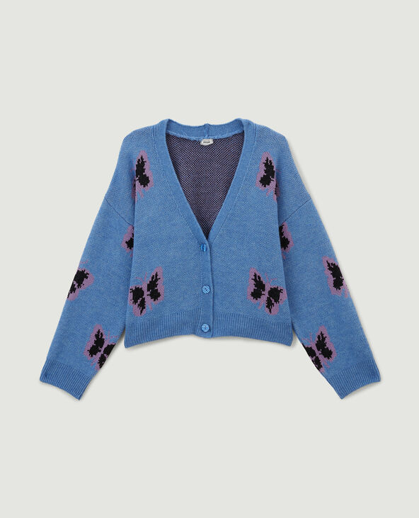 Gilet en maille  bleu - Pimkie