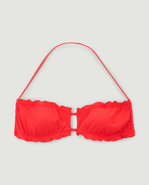 Haut de maillot de bain bandeau rouge - Pimkie